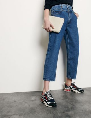 Sandro + Layered High-Waisted Jeans