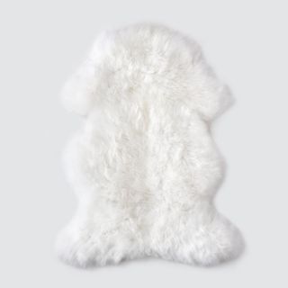 The Citizenry + Sheepskin Accent Rug in White