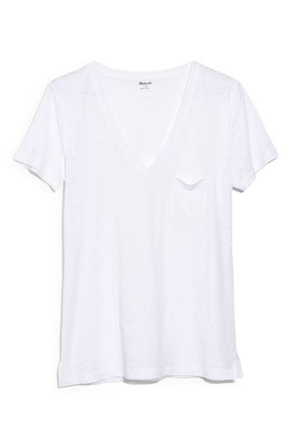 Madewell + Whisper Cotton V-Neck Pocket Tee