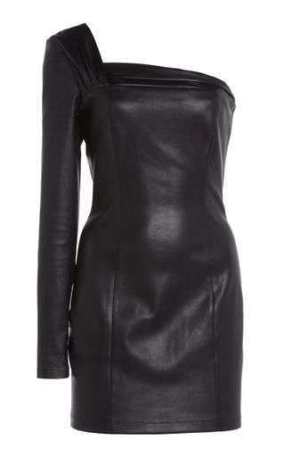 Zeynep Arçay + Asymmetric Stretch Leather Dress