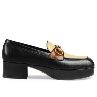 Gucci + Leather Platform Loafer With Horsebit