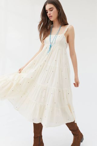 UO + Cambria Embroidered Frock Dress