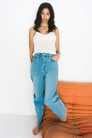 BDG + High-Waisted Baggy Jeans in Medium Wash