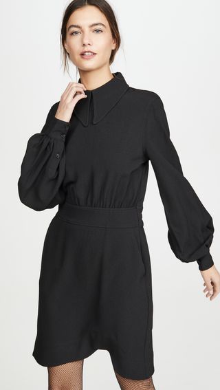 Ganni + Recycled Heavy Crepe Dress