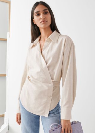 & Other Stories + Wrap Duo Button Shirt