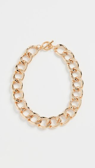 Kenneth Jay lane + Polished Gold Chain With S Hook
