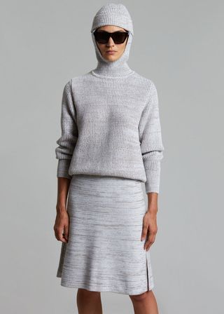 Bevza + Knitted Skirt Light Beige Melange
