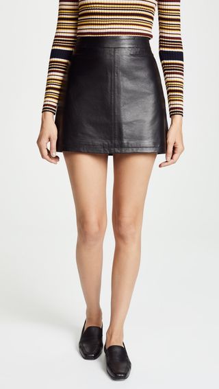 Cupcakes and Cashmere + Marrie Leather A-Line Skirt