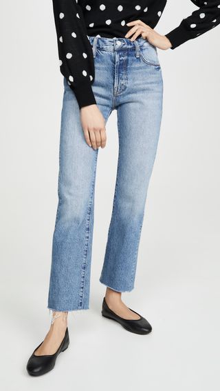 Mother + The Scrapper Cuff Ankle Fray Jeans
