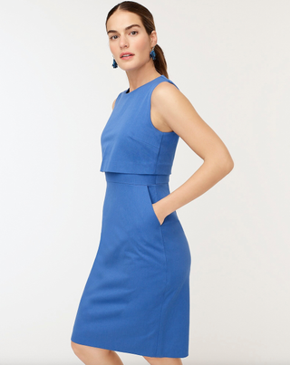 J.Crew + Sleeveless Going Places Dress in Bi-Stretch Cotton