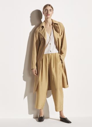 Vince + Drapey Tech Faille Trench