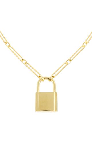 Adina's Jewels + Extra Large Lock Pendant Necklace