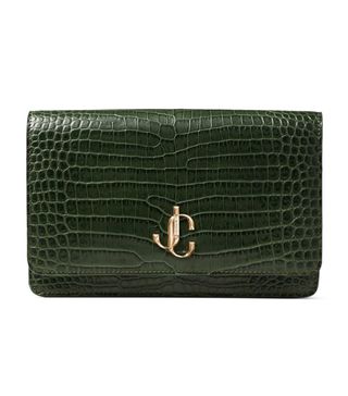 Jimmy Choo + Croc-Embossed Leather Palace Bag