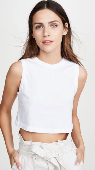 Re/Done + The 70's Cropped Muscle Tank