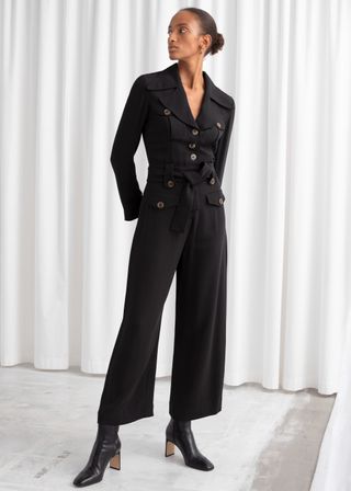 & Other Stories + Belted Workwear Jumpsuit