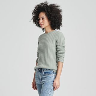 Naadam + Cashmere Ribbed Sweater Mist