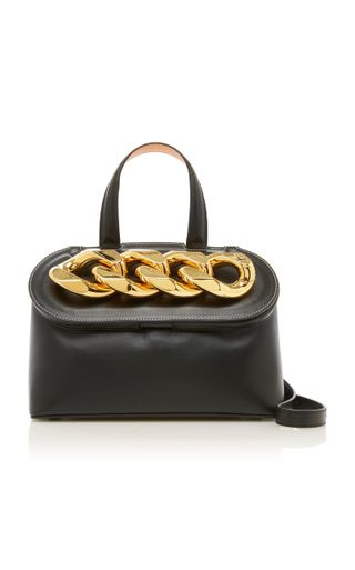 JW Anderson + Lid Chain Leather Top Handle Bag