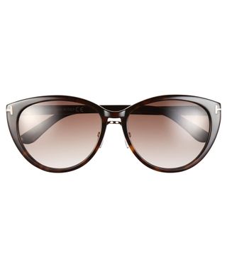 Tom Ford + Gina 57MM Cat Eye Sunglasses