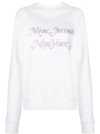 Marc Jacobs + Rhinestone Logo Sweatshirt