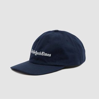 The New York Times + Embroidered Logo Baseball Cap in Navy