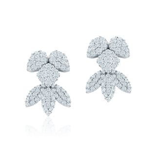 Birks Snowflake + Snowstorm Diamond Earrings in White Gold