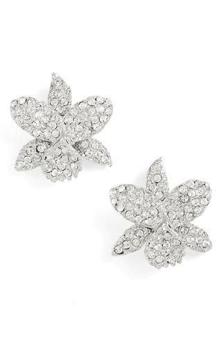 Nina + Orchid Swarovski Crystal Stud Earrings