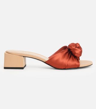 Charles & Keith + Jacquard Front Knot Tie Sandals