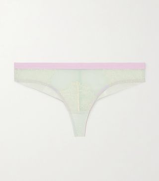 Dora Larsen + Marlowe Stretch-Lace and Tulle Briefs