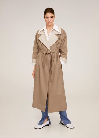 Mango + Contrast Flaps Trench