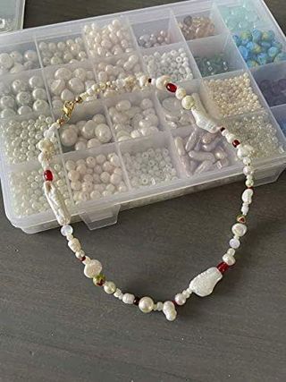 222beads + Freshwater Pearl Necklace
