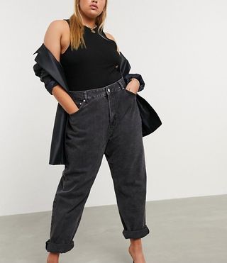 ASOS + High Rise Slouchy Mom Jeans