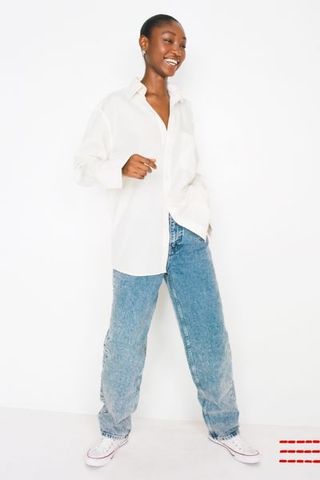 BDG + High-Waisted Baggy Jeans in Light Acid Wash