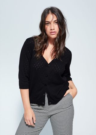 Violeta by Mango + Openwork Details Cardigan