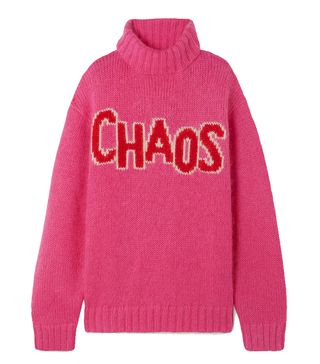 House of Holland + Chaos Oversized Intarsia Knitted Turtleneck Sweater