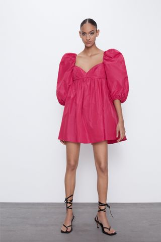 Zara + Voluminous Taffeta Dress