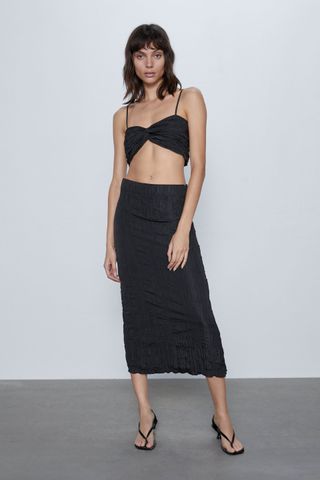 Zara + Wrinkle Look Skirt