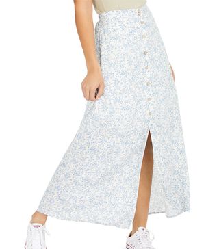 Be Bop + Floral-Print Button-Up Maxi Skirt