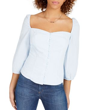 Sage the Label + 3/4-Sleeve Sweetheart Blouse