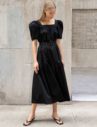 Pixie Market + Mariana Puff Sleeve Belted Dress