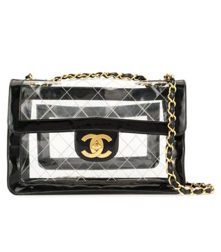 Chanel Pre-Owned + CC Logos Jumbo XL Double Chain Shoulder Bag