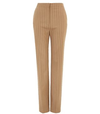 Marks and Spencer + Pinstripe Straight Trousers