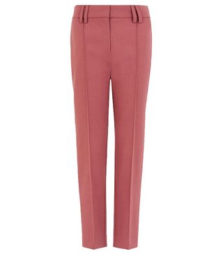 Marks and Spencer + Wool Blend Slim Leg Cropped Trousers