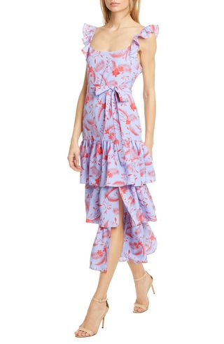 Likely + Juno Floral Tiered Ruffle Dress