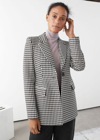 & Other Stories + Tailored Gingham Blazer