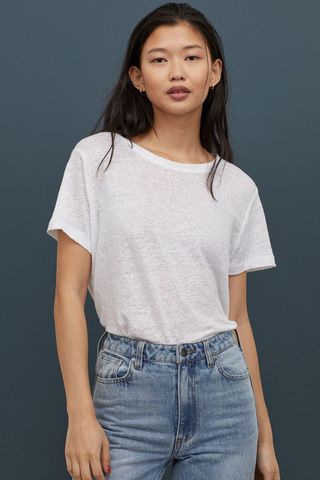 H&M + Linen T-Shirt