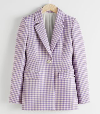 & Other Stories + Tailored Gingham Blazer