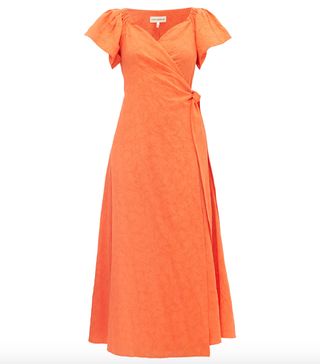 Mara Hoffman + Adelina Floral-Jacquard Cotton-Blend Wrap Dress
