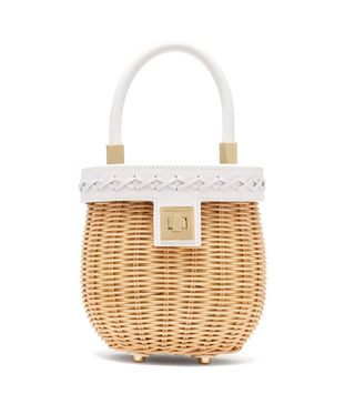 Sparrows Weave + The Bucket Wicker and Leather Bag