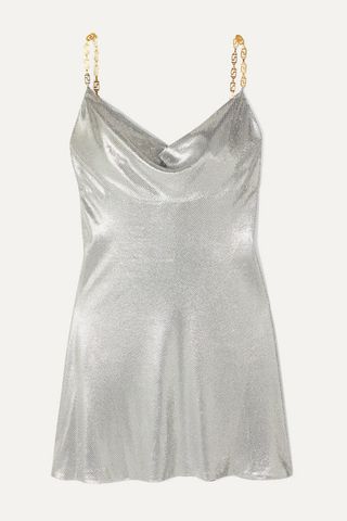 Versace + Embellished Satin Mini Dress