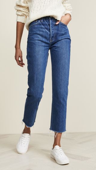 Trave + Harper Crop Slim Straight Jeans